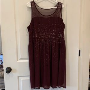 Maroon Sparkly Dress